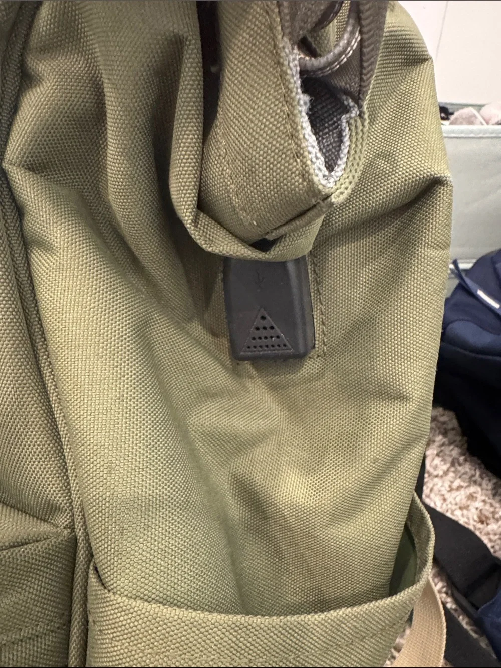 Himawari Olive Green Canvas Backpack for Women
